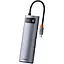 USB-хаб Baseus Metal Gleam Series 8-in-1 Multifunctional Type-C HUB Space Gray (CAHUB-CV0G) [77937] - мініатюра 2