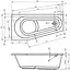 Ванна акриловая Rho Delta 160x80 права BB8200500000000 - мініатюра 2