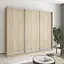 Шафа-купе тридверна MebelStar Комбо AL 3ДСП 240x45x210 см Дуб сонома (MBS-3164) - мініатюра 1
