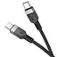 Дата кабель Hoco X109 Energy silicone Type-C to Type-C 60W (2 м) Black - миниатюра 4