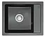 Кухонна мийка гранітна Rea Rino black плямисту ZLE-00104, Чорний - мініатюра 5