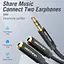 Кабель-разветвитель Vention 3.5mm Male to 2*3.5mm Female Stereo Splitter Cable 0.3M Black (BBWBY) - миниатюра 4