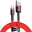 Дата кабель Baseus Cafule Type-C Cable 2A (2m) (CATKLF-C) Червоний - мініатюра 1