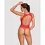 Ажурний бодістокінг із ефектом шнурівки Obsessive B120 teddy Red S/M/L - мініатюра 6