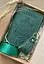 Подарочный набор кожаных аксессуаров с украинской символикой зеленый - миниатюра 2