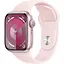 Смарт-часы Apple Watch Series 9 GPS 41 mm Pink Aluminum Case w. Light Pink S. Band - S/M (MR933) - миниатюра 1