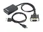 Адаптер VGA (M)-HDMI (F), Cablexpert, Black, 3.5 мм для передачі стереозвуку, USB для живлення (A-VGA-HDMI-01) - мініатюра 3