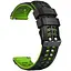 Ремінець силіконовий Tamister для годинника Sport 2 чорний з зеленим 22 мм - мініатюра 1