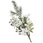 Искусственные материалы для декора 44 см Декоративная ветка хвои с ягодами Зеленый с белым - миниатюра 1