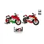 Мотоцикл металевий, M12-18A (В асортименті) - мініатюра 2