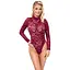 Боди Cottelli Collection Lace S бордовый - миниатюра 1