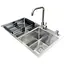 Комплект мийка + змішувач Romzha Arta Nova U-750D (B) - мініатюра 1