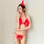 Эротический комплект с колпачком праздничный XS/S красный K000774 - миниатюра 1