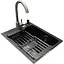 Комплект мойка + смеситель Romzha Arta U-350S BL(A) - миниатюра 3