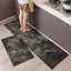 Набір килимків для кухні та ванної 120×40 см і 60×40 см водонепроникні, протиковзні, м'які, декоративні Мармур, Kitchen Master Сірий 87941 - мініатюра 1