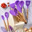 Набір кухонного приладдя Silicone kitchen utensils set 12 предметів Фіолетовий - мініатюра 3