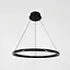 Сучасна підвісна люстра з чорним кільцем Ø 60 см | Line F | Арт. MJ341-600 BK - мініатюра 1