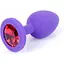Силіконова анальна пробка Boss Of Toys Boss Series - Jewellery Purple Silicon Plug Medium Red M, BS6400086, Филетовый / Червоний - мініатюра 1