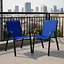 Комплект садовых стульев Costway Patio с подлокотниками синий - миниатюра 2