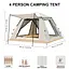 Туристическая палатка 3-местный 200x200x165 см всесезонная водонепроницаемость 1200 мм с сумкой для путешествий OldBro CC-SY22ZP010 - миниатюра 2