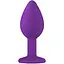 Силіконова анальна пробка з кристалом SKN-KSIL-02M (розмір M), Фіолетовий - мініатюра 3