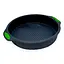 Форма для тортів та пирогів кругла силіконова з рифленим дном та ручками Ø 24.5 см, Kitchen Master Чорний 86048 - мініатюра 2