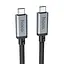 Дата кабель Hoco US05 Type-C to Type-C 100W USB4 40Gbps (1m) Black - мініатюра 1