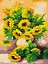 Картина по номерам на подрамнике Brushme Букет подсолнечников - миниатюра 1