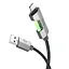 Дата кабель Hoco U123 Regent colorful 2.4A USB to Lightning (1.2m) Black - мініатюра 2