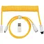 Кабель Keychron USB-A/USB-C > USB-C зарядка/синхронизация, 1.36м, Type-C, Coiled Aviator, желтый - миниатюра 1