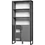 Шкаф лофт ОП-653 Orange-Line 860х400х1900 Черный/Графит - миниатюра 1