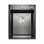 Кухонная мойка 40x50 Platinum Handmade PVD черная (сифон круглый 3,0/0,8), Черный - миниатюра 1