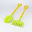 Набір для піску ТехноК 2391 лопата + граблі Зелено-жовтий (2000989616788) - мініатюра 1
