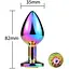 Металлическая анальная пробка Mai Attraction Toys №73 Rainbow - миниатюра 3