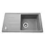 Гранитная мойка Globus Lux Lugano серый камень 780x435мм А0005, Серый - миниатюра 1