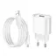 МЗП Hoco C109A Fighter QC3.0 18W (1USB-A) + кабель USB to MicroUSB White - мініатюра 7