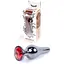 Анальна пробка Boss Of Toys Boss Series - Jewellery Dark Silver Butt Plug Red, BS6400055, Срібний / Червоний - мініатюра 3