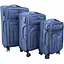 Набор тканевых чемоданов ORIENTAL GLORY 3в1 с телескопической ручкой синий (101-RY) - миниатюра 1