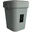 Мусорное ведро Motek на 8 л с поворотной крышкой 22.5х22.5х30 см Серый (COB-410)  - миниатюра 1