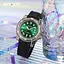 Наручний годинник жіночий 9007 Black-Green Sanda acs0030964 - мініатюра 3