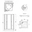 Набор: душевая кабина Lidz Wawel SC80x80.SAT.LOW.GR, стекло тонированное 4 мм + поддон Mazur, универсальная, тонированная - миниатюра 2
