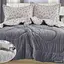 Постільна білизна Laura Grand 4 сезони QM-4-04 комбінована - зимова велюр євро комплект Сірий - мініатюра 1