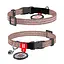 Ошейник для кошек из восстановленного хлопка Waudog Re-cotton с QR-паспортом светоотражающий пластиковый фастекс XS Ш 10 мм Дов - миниатюра 1