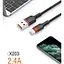 Кабель WUW-X203 USB Lightning 2,4А black - мініатюра 5