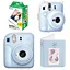 Набор камера Fujifilm Instax Mini 12, Фотобумага 20шт, Прозрачный чехол, Фотоальбом 64 фото Голубой - миниатюра 1