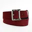 Ремень женский широкий замшевый JK-5017 бордовый с серебристой пряжкой (120 см) - миниатюра 2