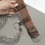 Ремень коричневый с цепочкой кожаный HC-4063 (120 см) - миниатюра 4