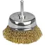 Щітка дротяна чашеобразная Sigma Ø100мм хвостовик Ø6мм (латуньованна) (9015101) - мініатюра 1