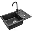 Кухонна мийка гранітна Rea Nils набір 5в1 black ZLE-00100, Чорний - мініатюра 1