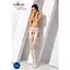 Эротические колготки-бодистокинг Passion S022 white имитация цветочных чулочков и пояса для чулок S/M/L - миниатюра 2